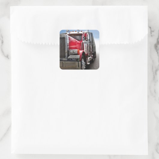 All American Trucker Vierkante Sticker (Tas)