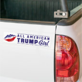 All-American Trump Meisje Vrouwen Voor Trump 2024 Bumpersticker (Op Truck)
