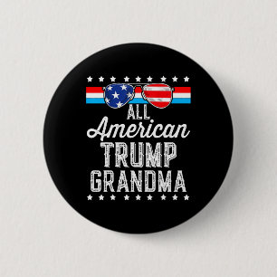 All American Trump Oma Amerikaanse Vlag Zonnebril Ronde Button 5,7 Cm