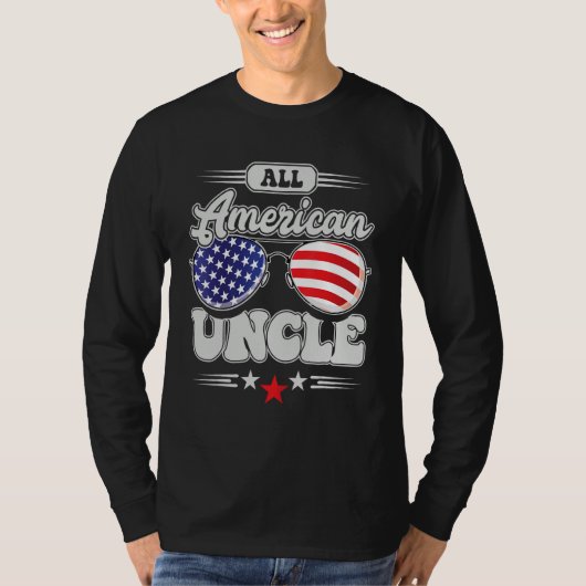 All American Uncle 4th Of July Family Matching T-shirt (Voorkant)