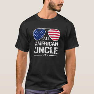 All American Uncle Amerikaanse vlag Patriottische  T-shirt