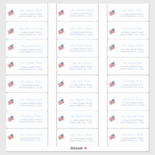 All-American USA Vlag 4 juli gastadres Sticker