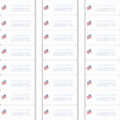 All-American USA Vlag 4 juli gastadres Sticker (Voorkant)