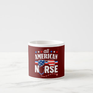 All American Verpleegster 4 juli Patriottische Vla Espresso Kop