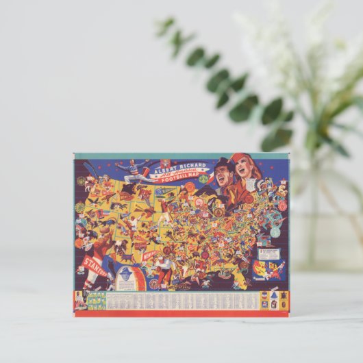 All-American Vintage FC Map Briefkaart (Staand voorkant)