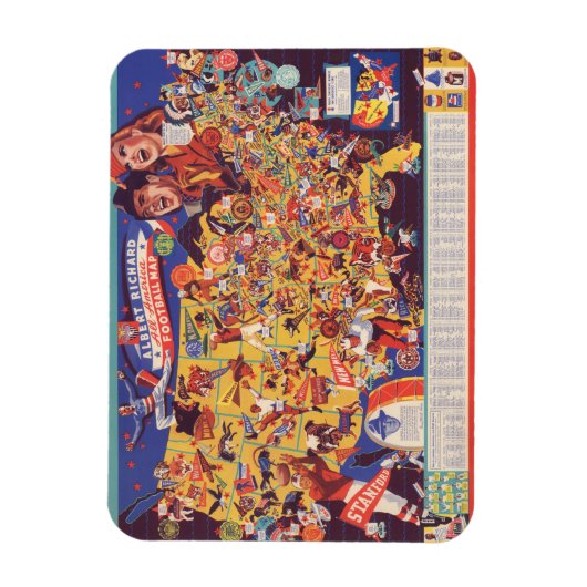 All-American Vintage FC Map Magneet (Verticaal)