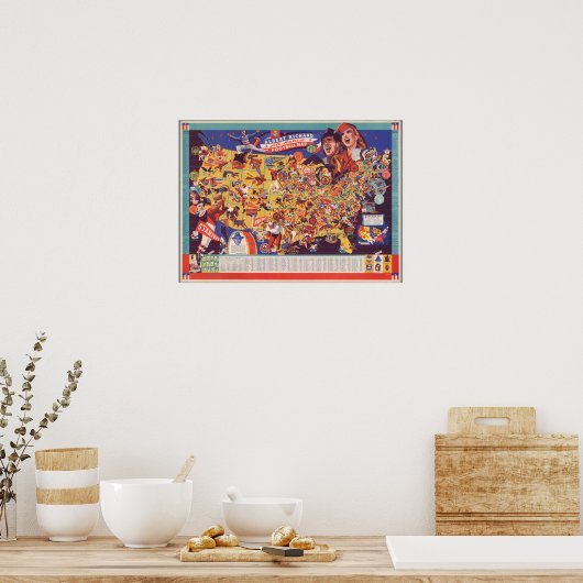 All-American Vintage FC Map Poster (Keuken)