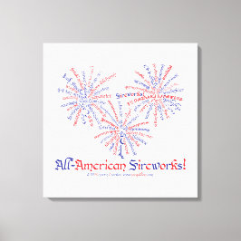 All-American Vuurwerk Canvas Print