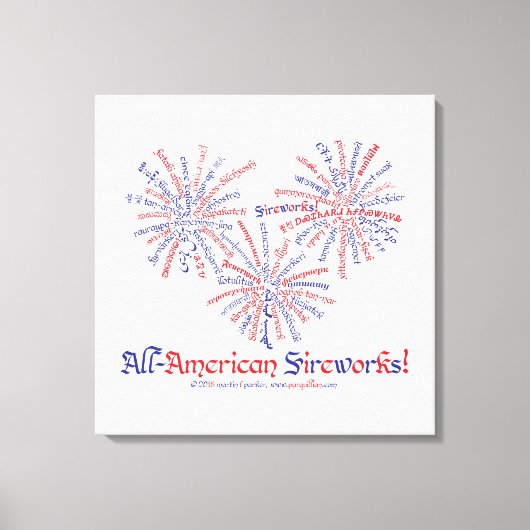 All-American Vuurwerk Canvas Print (Voorkant)