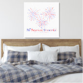 All-American Vuurwerk Canvas Print (Insitu (Slaapkamer))