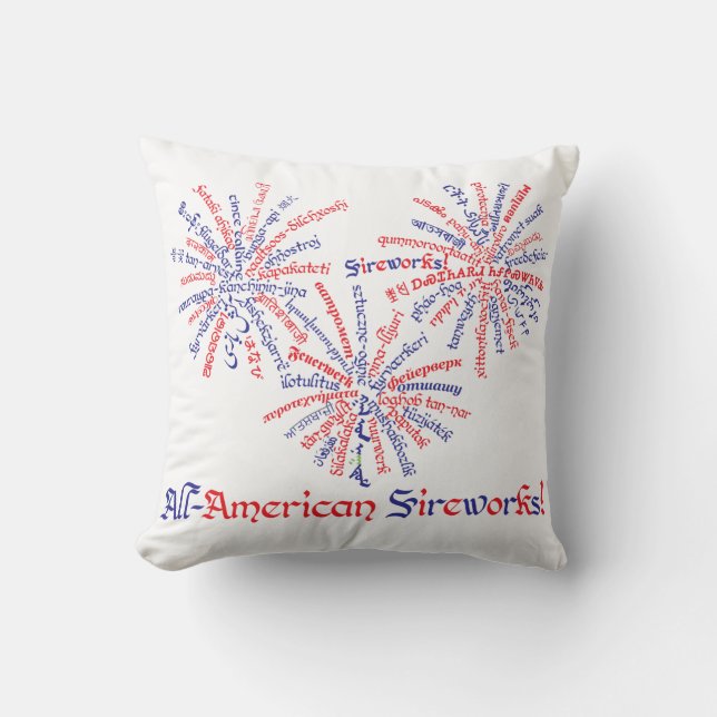 All-American Vuurwerk Kussen (Voorkant)