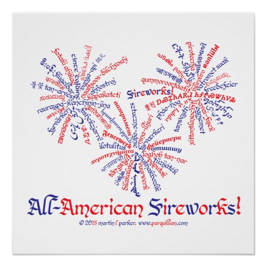 All-American Vuurwerk Poster (Voorkant)