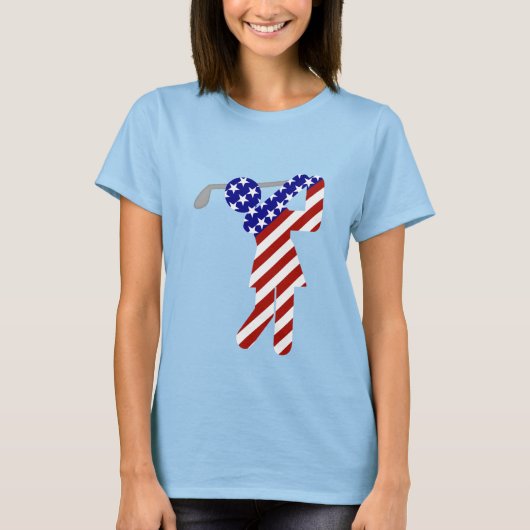 All American Woman Golfer T-shirt (Voorkant)
