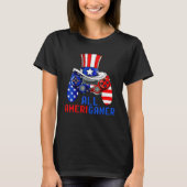 All Amerigamer Video Game USA Flag Happy 4th Of Ju T-shirt (Voorkant)