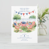 All-Amerikaanse achtertuin barbecue Kaart (Staand voorkant)