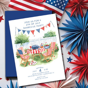 All-Amerikaanse achtertuin barbecue Kaart