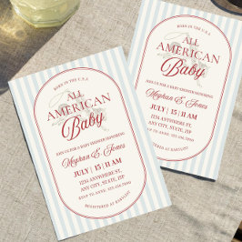 All-Amerikaanse babyshower uitnodiging, Patriottis Kaart
