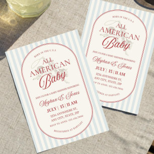 All-Amerikaanse babyshower uitnodiging, Patriottis Kaart