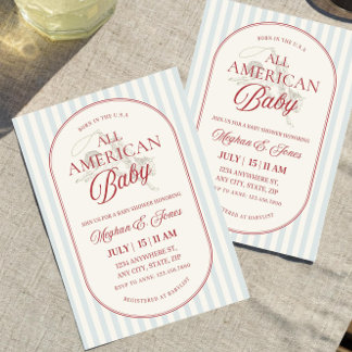All-Amerikaanse babyshower uitnodiging, Patriottis Kaart
