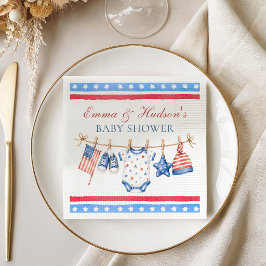 All-Amerikaanse Patriottische 4 juli baby shower Servet