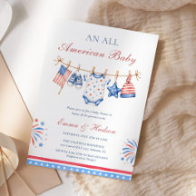 All-Amerikaanse patriottische baby shower op 4 jul