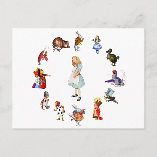 All Around Alice In Wonderland Briefkaart (Voorkant)