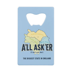 A'll Asker – Yorkshire's Grootste Staat Creditkaart Flessenopener