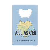 A'll Asker – Yorkshire's Grootste Staat Creditkaart Flessenopener (Achterkant)