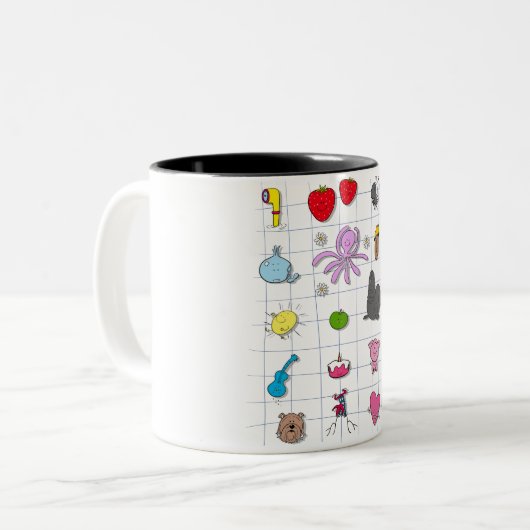 All Beatles Tweekleurige Koffiemok (Voorkant links)