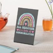 All Behavior Is A Form Of Communication Reclamebord Met Voetstuk (Insitu)