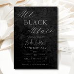 All Black Affair Verjaardagsfeest Modern Elegant Kaart<br><div class="desc">Vier in stijl met deze All Black Affair Birthday Party Modern Elegant Invitation, de perfecte manier om een onvergetelijke avond aan te kondigen. Dit slanke en verfijnde ontwerp heeft een opvallende zwarte achtergrond met minimalistische accenten voor een vleugje klasse. Pas het aan met uw evenementengegevens om de toon te zetten...</div>