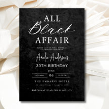 All Black Affair Verjaardagsfeest Modern Elegant