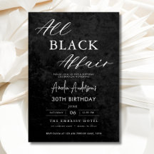 All Black Affair Verjaardagsfeest Modern Elegant