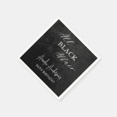 All Black Affair Verjaardagsfeest Modern Elegant Servet (Hoek)