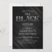 All Black Feest Partij Uitnodiging (Voorkant)