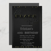 All Black Feest Uitnodiging (Voorkant / Achterkant)
