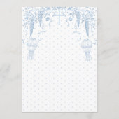 All Blue Toile Boy Baptism Elegant Digital Bedankkaart (Achterkant)