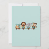 ALL BOARD Train Fiesta Kids Verjaardagsuitnodiging Kaart (Achterkant)