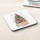 All Booked for Christmas  Bier Onderzetter (Linkerzijde)