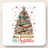 All Booked for Christmas  Bier Onderzetter (Voorkant)
