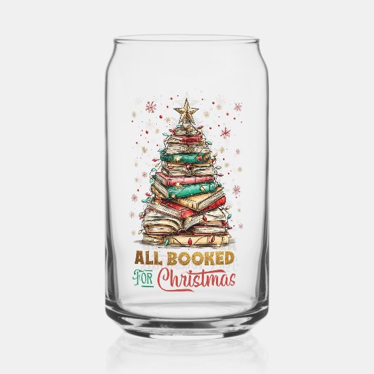 All Booked for Christmas Blikvorm Glas (Voorkant)