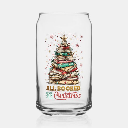 All Booked for Christmas Blikvorm Glas (Achterkant)