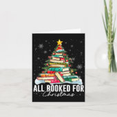 All Booked For Christmas Book Christmas Tree Light Kaart (Voorkant)