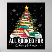 All Booked For Christmas Book Christmas Tree Light Poster (Voorkant)
