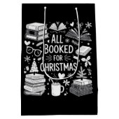 All Booked for Christmas Book Lover Bookish Gifts Medium Cadeauzakje (Achterkant)