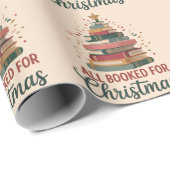 All Booked for Christmas Book Tree Xmas Teacher  Cadeaupapier (Rol Hoek)