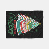 All Booked For Christmas Book Xmas Tree Lights Rea Fleece Deken (Voorkant (Horizontaal))