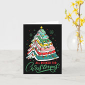 All Booked For Christmas Book Xmas Tree Lights Rea Kaart (Gele Bloem)