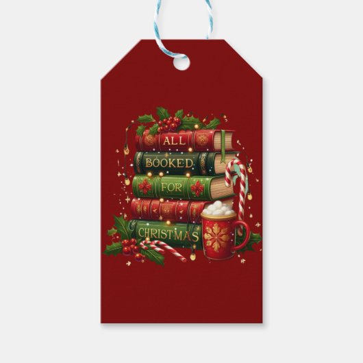 All booked for Christmas Cadeaulabel (Voorkant)