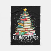 All Booked For Christmas Coquette Books Teacher Xm Fleece Deken (Voorkant)